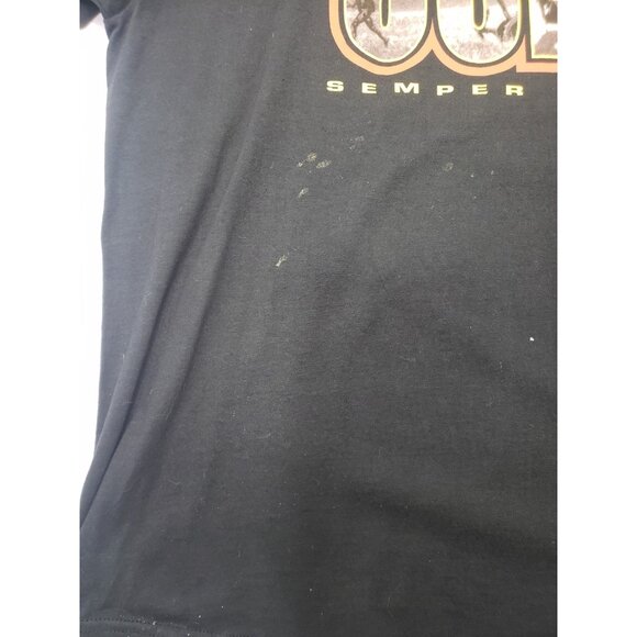 Vintage USMC United State Marine Corp Semper Fidelis Black T Shirt Size 2XL - Picture 6 of 14